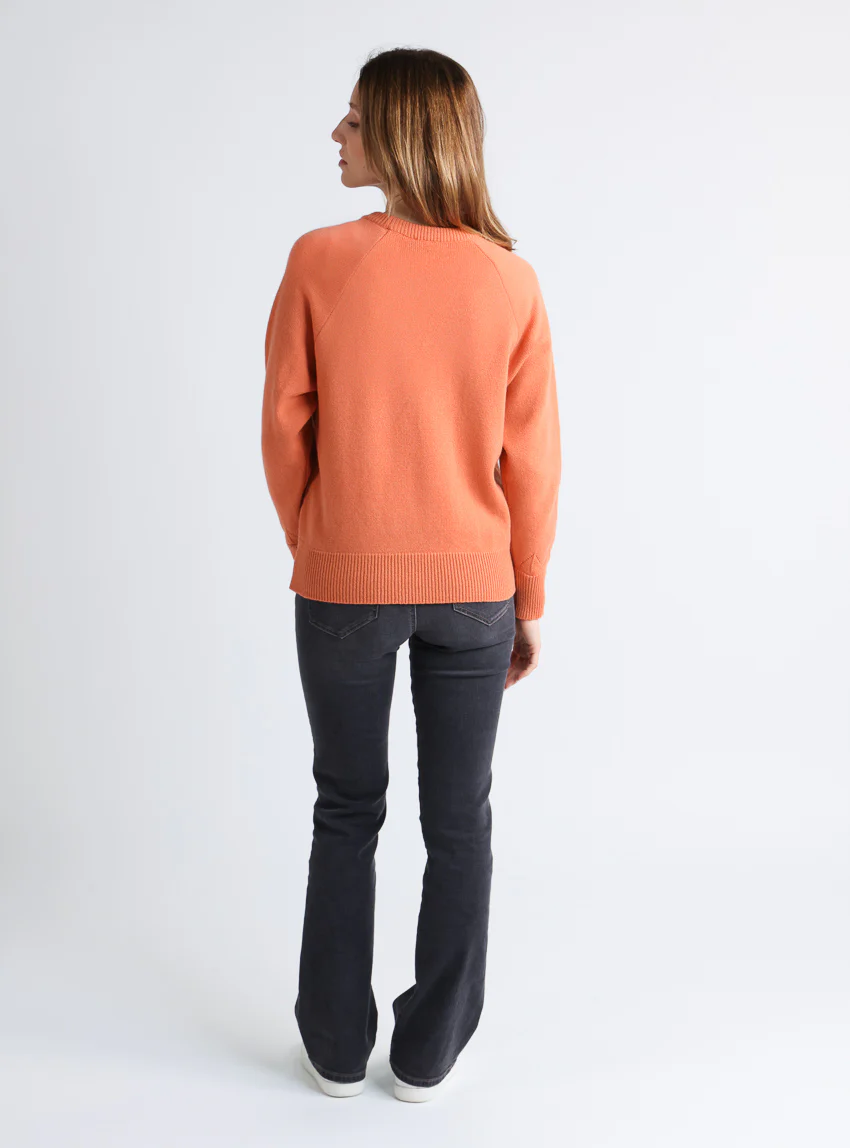 Pull femme laine et cachemire orange – Image 3