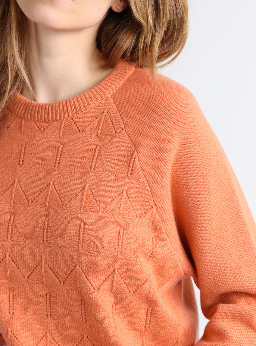Pull femme laine et cachemire orange – Image 5