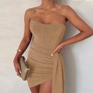 Robe de soirée chic épaules dénudées