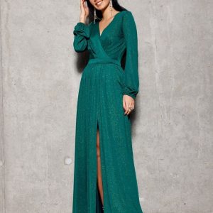 Robe de soirée longue verte