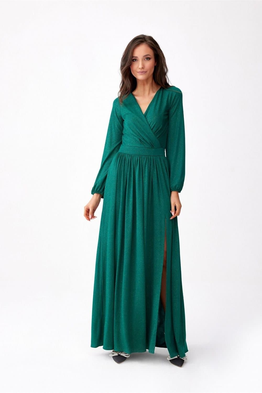 Robe de soirée longue verte