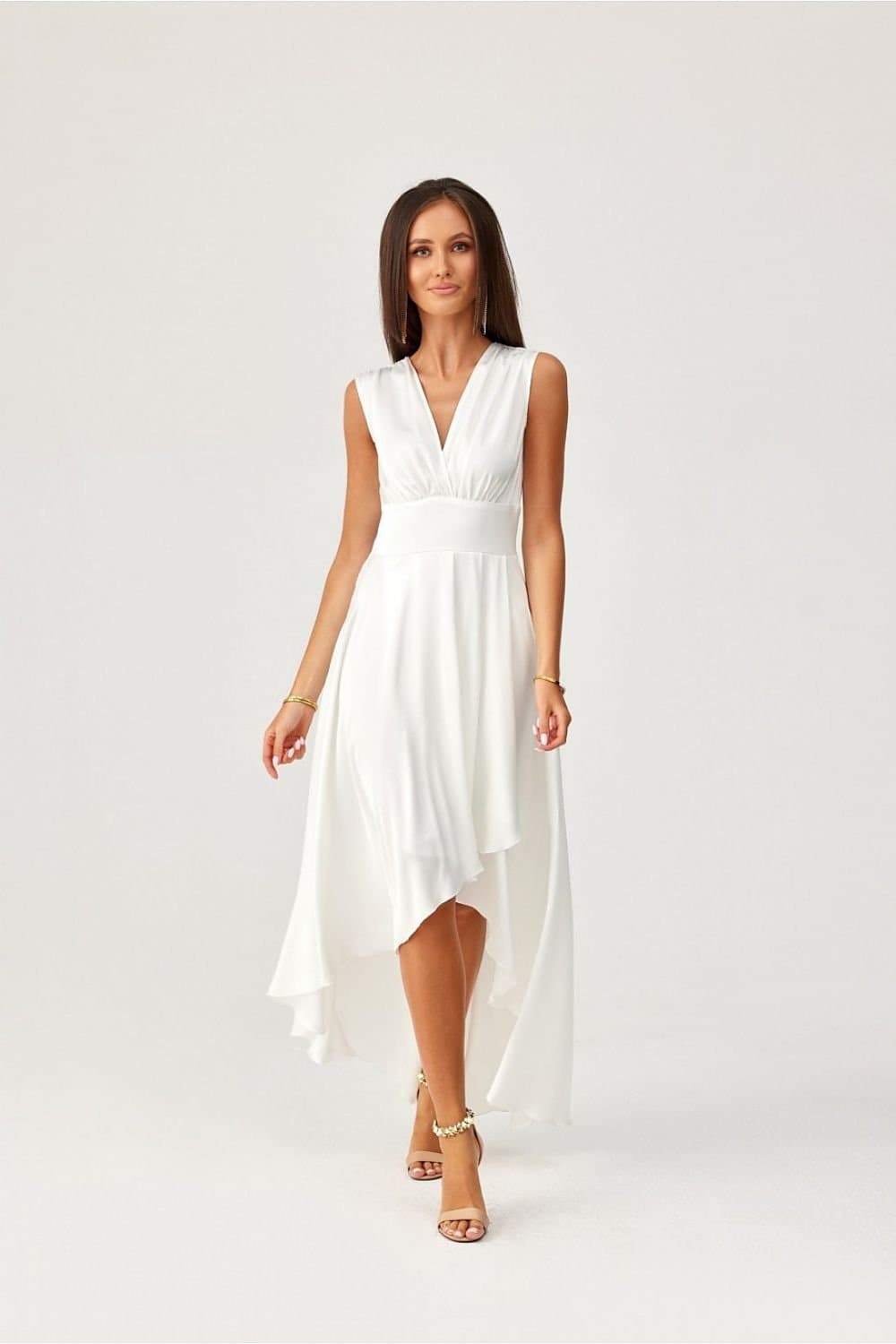 Robe asymétrique blanche